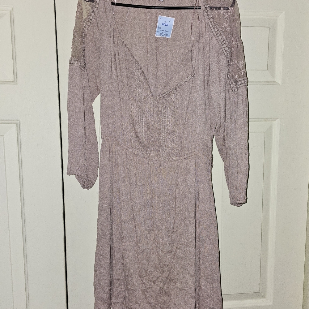 Tan knee length dress size XL